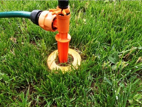 sprinkler-Ort-marker outdoor & Garten 3d-drucken biologisch abbaubar bei der Gartenarbeit Rasen Rasensprenger orange pla sprinkler 3d print model - Mito3D