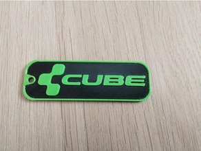 cube bike keychain sport & outdoors mtb 3d print model - Mito3D