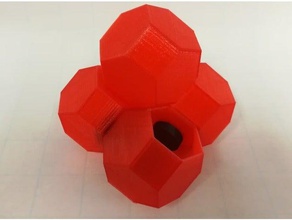die Hälfte abgeschnittene Oktaeder Mathe-Kunst 3d print model - Mito3D