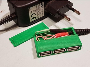 alloggio 3 x connettori usb l'elettronica caso di hub 3d print model - Mito3D
