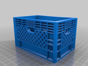 milk crate model furniture bodega business card holder holders dnd miniature crates new york city scale 3d print model - Mito3D