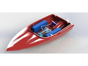 Imprimée en 3d jetsprint jetboat r c véhicules bateau la roue jet boat pompe à sprint de contrôle distance 3d print model - Mito3D