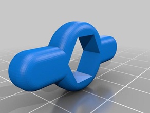 Viertel-Zoll-knob diy Schraubenschlüssel-Knopf 3d print model - Mito3D