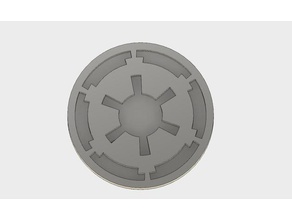 imperial cog w solid baseplate signs & logos 3d print model - Mito3D