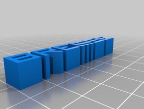 bremse angepasste name-Taste Schlüsselanhänger kundengebundene 3d print model - Mito3D
