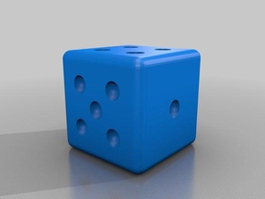my customized customisable weighted die dice cb 3d print model - Mito3D