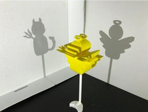 o magic angle da escultura - anjo diabo arte matemática 3d print model - Mito3D