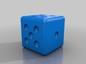 my customized customisable weighted die dice 3d print model - Mito3D