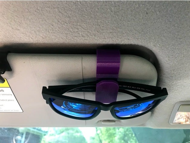 sunglasses holder car sun visor organization eyeglasses glasses rayban clip 3D print model - Mito3D