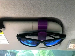 soporte de gafas sol coche parasol organización los anteojos las titular rayban clip visera para el 3d print model - Mito3D