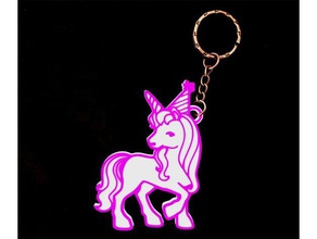 llavero unicornio keychains 3dlito keychain keychains llavero unicorn unicornio 3d print model - Mito3D