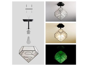 kids superman lamp - small decor light lighting 3d print model - Mito3D