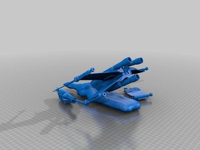 star wars legion terrain crashed fighter 3d printing starwars 3d print model - Mito3D