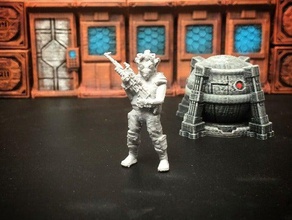 rodian rebel trooper fdm optimized 28mm heroic scale toys & games 28mmscale 32mm alien boardgame boardgames edge empire fantasy game gaming imperial assault legion miniature miniatures roleplaying rpg science-fiction scifi starwars star wars tabletop wargame wargames wargaming 3d print model - Mito3D