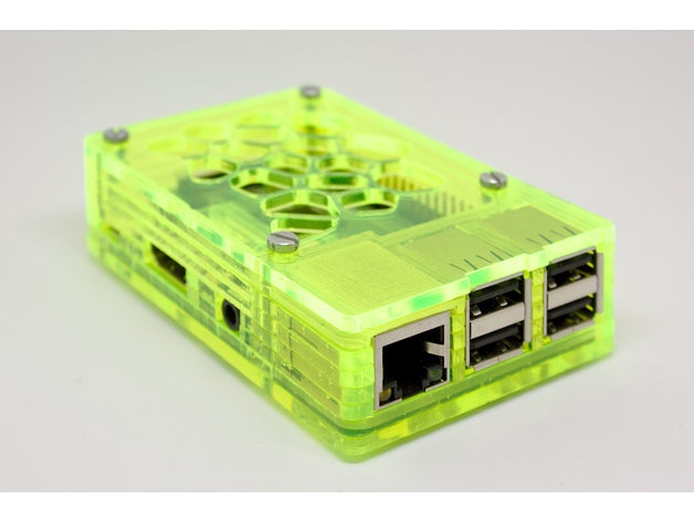 raspberry pi 3 camada de caso eletrônica laser lasercut pibow 3D print model - Mito3D