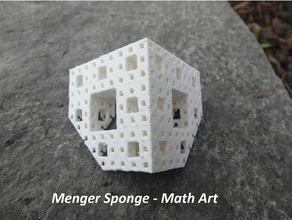 éponge de menger personnalisable les mathématiques l'art personnalisables customizer mathart art mathématique megamenger l'éponge 3d print model - Mito3D