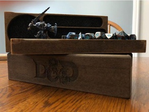 d&d dice tray carrying case games 3dprinting arsenal diy dnd dragons dungeons gaming rpg storage tabletop travel vault woodfill wyrmwood 3d print model - Mito3D