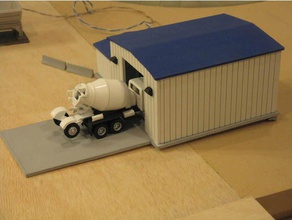 ho ölçekli kamyon tamir garaj modelleri 3d print model - Mito3D
