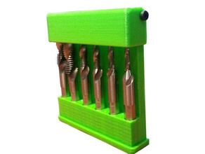 hex box holder metric composite drill tap tool holders & boxes bits bit screw screwdriver thread 3d print model - Mito3D