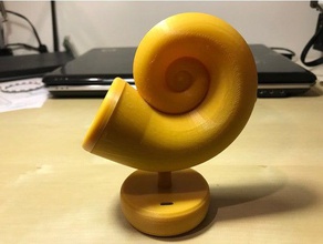 nautilus spiral bluetooth speaker audio 3d print model - Mito3D