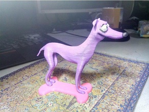 simpson santa's little helper bone stand animals dog simpsons 3d print model - Mito3D
