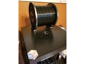 xtra wide tush ultimate spool holder 3d printer accessories 608 bearing filament roller ic3d maker select v2 3d print model - Mito3D
