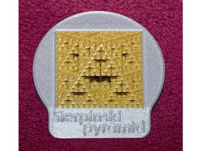 sierpinski Pyramide-Plattform Mathe-Kunst 3d print model - Mito3D