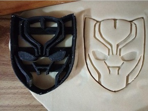 black panther cookie cutter kitchen & dining 3d print model - Mito3D