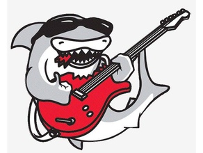 diente de tiburón selección la guitarra música pick el 3d print model - Mito3D
