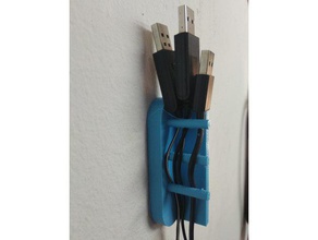 cable usb holder gadgets 3d print model - Mito3D