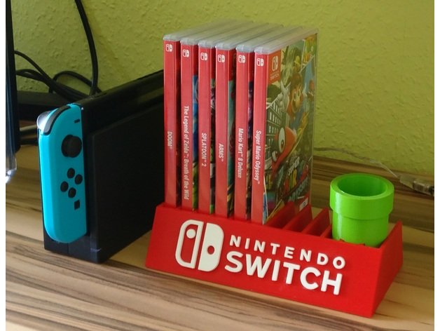 nintendo switch game case holder video games 3D print model - Mito3D