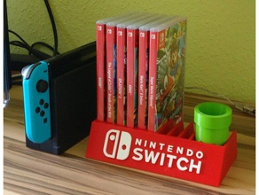 nintendo switch game case holder video games 3d print model - Mito3D