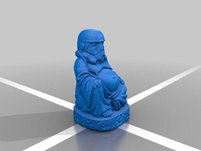 buddhatrooper sculture il buddha stormtrooper 3d print model - Mito3D