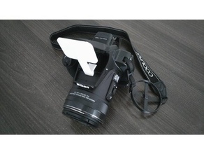nikon p900 flash difusor câmera o 3d print model - Mito3D