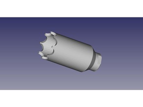 crowned pig sport & outdoors ar15 muzzle brake 3d print model - Mito3D