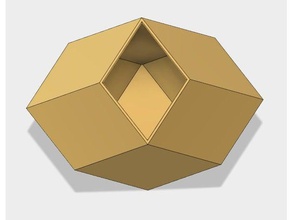 bilinski dodecahedron golden rhombus ratio math art 3d print model - Mito3D