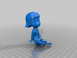 girl watching tv people 3d print model - Mito3D