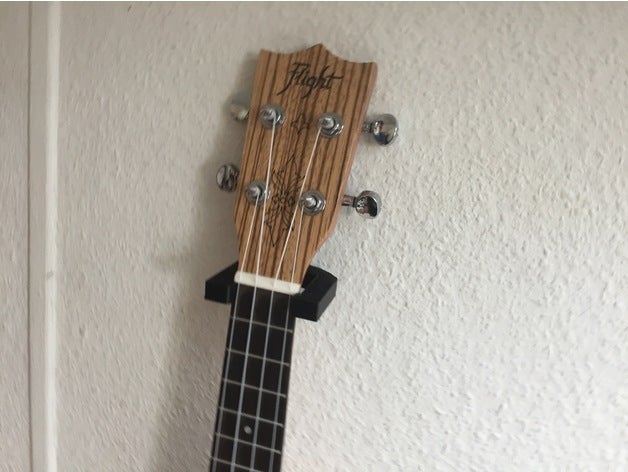 wallholder ukulele 3d-drucken die Wandmontage 3D print model - Mito3D