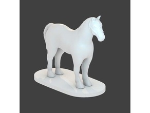 cheval animaux donjons dragons miniature 3d print model - Mito3D