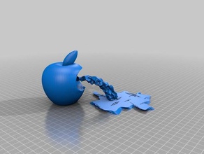 throwing up apple Schilder & logos 3d print model - Mito3D