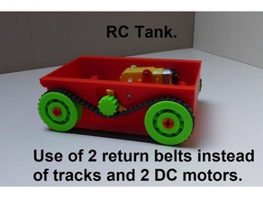 rc tank r c véhicules de la ceinture le réservoir 3d print model - Mito3D