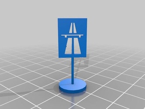 autobahn-Schild Schilder & logos 3d print model - Mito3D