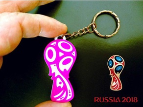 copa rusia 2018 keychains 3dlito cup keychain key chain llavero relief relieve russia stencil 3d print model - Mito3D