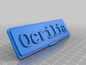 ocrilia de la plaque bureau personnalisé 3d print model - Mito3D