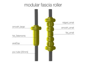 modular fascia roller sport & outdoors device injury medical muscle myofascial physiotherapy release therapy tool treatment 3d print model - Mito3D
