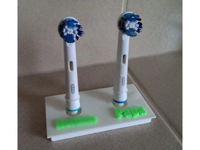 oral b electric tooth brush holder bathroom oral-b toothbrush 3d print model - Mito3D