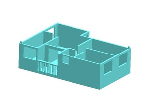 appartement dans maison ménage 3d print model - Mito3D
