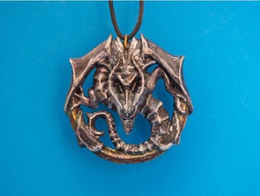 2 ejderha tılsım castlevania aksesuarlar dungeons dragons medalion 3d print model - Mito3D