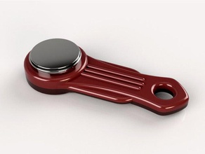 titular ibutton botão de chave - art deco do agregado familiar 3d print model - Mito3D