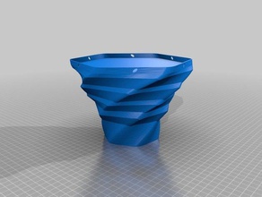kobi torto vaso di fiori arredamento fioriera pot spirale twisted il 3d print model - Mito3D